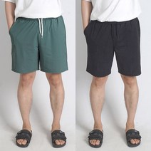 여름 시원한 쿨링 아이스 냉장고반바지 빅사이즈 폴리에스터 구김없는 카키색 노란색 블랙 숏팬츠