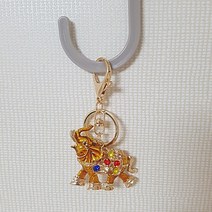 호아트 부엉이 코끼리 거북이 닭 두꺼비 코뿔소 열쇠고리 키링 가방고리 키홀더, 11. 보석코끼리키링