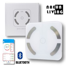 나은리빙 인바디체중계 가정용 블루투스 인바디 스마트 체중계 체지방 측정기, 화이트, 블루투스 스마트체중계