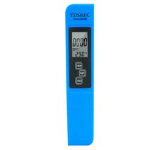 염도계 수질 토양 맛 농도 측정기수족관 수영장 용 디지털 lcd tds ec 미터 펜 테스터 자동 교정 테스트 온도계, 파란색, 1개