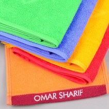 OMAR SHARIF 오마샤리프 스포츠타올 30수 수건 90g 면100% 등산타올 땀수건, 1개, 파랑