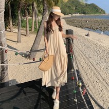 여왕 폐하 민소매원피스 오프숄더원피스 루즈핏 바캉스룩