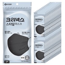 크리넥스 스타일마스크 블랙 성인용 대형3매입x25개, 3매입