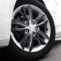 [카르쉐] 올뉴말리부 휠 홀로그램 스티커 카본 휠스티커 프로텍터 17인치, 1세트, Car_무광카본블랙