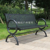 조경 공원 벤치 의자 야외 리조트 호텔 정원 긴 철제 의자, 06.블랙1.5M 벤치의자