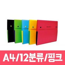[P1D] 청운 12분류 도큐멘트화일.핑크/A4.1개 / 파일철 북커버 블로터 서류철 링바인더 메모패드 화일철 포트폴리오제본 ( P1D / 991247EA ), 본상품선택