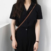 럭셔리블라우스 오피스룩 여름 블라우스 셔츠 여성용 패션 반팔 v 넥 캐주얼 오피스 셔츠