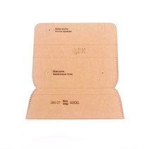 DIY 수제 가죽 공예 아크릴 템플릿 학생 연필 케이스 문구 상자 디자인 드로잉 크래프트 종이 패턴, 02 Kraft Paper