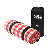 캠핑 매트 특대형 돗자리 피크닉 체크무늬, 레드