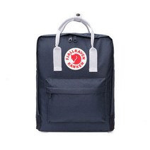 Fjallraven Kanken 세련된 디자인의 클래식 가방 워터프루프 디자인 7L/16L/20L 성인 및 어린이용 짙은 남색-화이트 멜빵