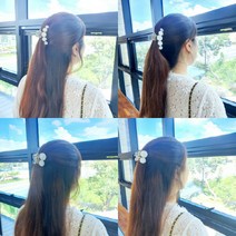 우아한클릭 올림머리 집게핀 왕집게핀 반머리 집게핀 단발머리 집게핀 4종 1세트
