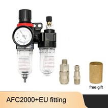 수분분리기 에어 레귤레이터 AFC2000 G1 4 공기 주입기 오일 물 분리기 필터 사용 압력 밸브 조절기 AFR2000 + AL2000 187127, AFC-EU fitting