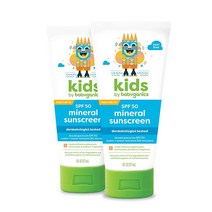 Babyganics SPF 50 아동용 선 스크린 로션 UVA UVB 보호 | 방수 및 땀 방지 비 성 2팩 170g(6온스)