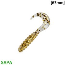 ⊙↔싸파 소프트 루어웜 씨테일그럽 63mm 골드⇔▥FISHING ITEM @0413Aj 낚시용품 *:D+:KangV, [단일_], 상세페이지 참조