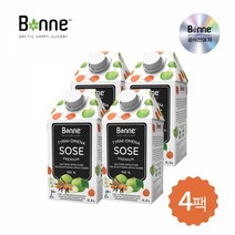 본네 씨벅톤 애플 퓨레 주스 500ml 4개입, 4개