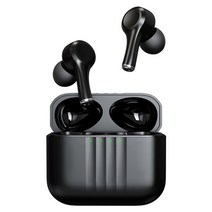 무선골전도 블루투스이어폰Juessen j7 tws 블루투스 5.2 이어폰 enc 무선 헤드폰 4-mic hd 통화 이어폰 스마트 폰용 30 시간 배터리골전도블루투스이어폰, 검은색