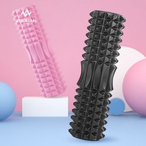 파워몬 폼롤러 스트레칭 마사지 돌기폼롤러 마사지롤러 필라테스 요가 종아리 알 근육 제거, 1. 33cm 블랙