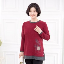 모슬린 엄마옷 반짝 꽃 티셔츠 ETS011108 마담 미시옷 중년여성의류 빅사이즈 50대 60대여성옷