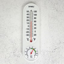 벽걸이 아날로그 온도계 습도계 온습도계 DD-10409, 화이트, 1개
