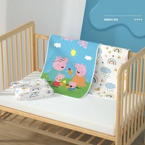 여름 얼음 실크 패드 소변 패드 미끄럼 방지 매트 방수 통기성 및 세탁기 사용 가능 누수 방지 침대귀여운 만화 패턴, 패턴-7