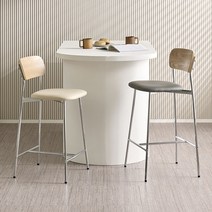 가구로드 루시아실버바텐 아일랜드 식탁의자 바체어 홈바의자 높은 가죽쿠션, 시트높이(60cm)-그레이