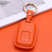 혼다 가죽 키케이스 파일럿 어코드 CRV 스마트 차키케이스 차키링 차키홀더 차량용품, 오렌지