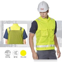 형광컬러 반사띠 메쉬작업조끼 안전조끼 보호복 공구, 1개
