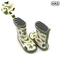 헤즈 아동 레인부츠 올리브 다이노