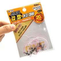 백경 갑짱채비 갑오징어 가지채비 4개입 버림봉돌 채비 플로팅라인