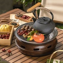 바베큐 그릴 가정용 둘레 화덕 소차 풀세트 카본오븐 무연실내 오븐 숯오븐 야외겸용, [오븐 인클로징 차] 5-10 명을 위한 큰 크기, 주바오 오븐 베이킹 팬 베이킹 그물 