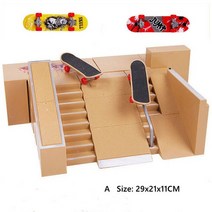 핑거보드 연습장 손가락보드 파크 지판 Skatepark 손가락 스케이트 공원 키트 선물 미니 보드 램프 세트, 1.A