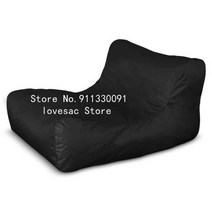 팔걸이 Lounger 콩 가방과 야외 부동 Beanbag 몬트리올 큰 안락 의자 아늑한 등나무 소파 콩없이, black_CHINA