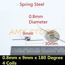 공구 10Pcs 0.3 0.4 0.5 0.6 0.7 0.8mm 스프링 스틸 또는 304 스테인레스 소형 V 형 코일 비틀림 90 135 17, 29 0.8x9x180degree