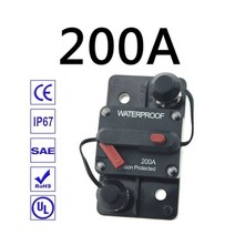 Nice-12-48V DC 자동 방수 회로 차단기 30A 100A AMP 퓨즈 리셋 자동차용 보트용, 200A
