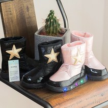 아동 남아 여아 공용 LED 발광 방한화 dd756