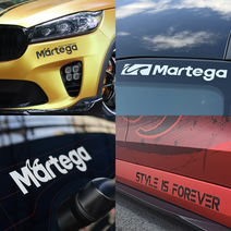 마르테가 자동차스티커 데칼 포인트, B타입(25cm), 화이트, 1개