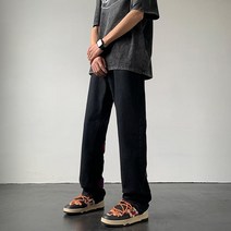 아메카지스타일 클래식 트렌드 청바지 남자 보이핏 볼륨 디자인감각 힙합 일자바지 고가 VIBE 무드 건달카리스마 고퀄리티