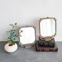 바보사랑 루비 사각 탁상 접이식 거울 2color.꾸미기 좋은날, 실버