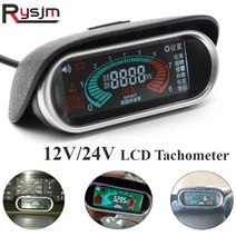 rpm게이지 12v 24v lcd 디지털 자동차 타코미터 오토바이 트럭 미터 디젤 모토 자동 tacometro, 표시된 그림으로