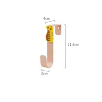5 후크 오버-더-도어 후크 홀더 금속 교수형 랙 천공 된 옷걸이 옷 수건 신발 모자 모자, 육군 녹색