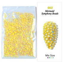 nail glass beads mermaid symphony rhinestones 혼합, 02, 믹스 사이즈 1440pcs