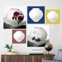 아란아트 다복 달항아리 그림 액자 풍수에 좋은그림, 04.정사각 대형 80x80(cm)