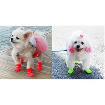 강아지 장화 레인부츠 야외 산책 신발 겨울옷 시츄, 블랙