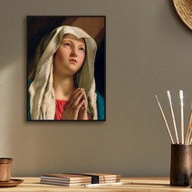 [더벨라] 사소페라토 - 기도 하시는 성모 마리아 The Madonna in Preghiera 모던프레임 캔버스액자
