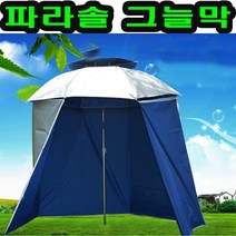 낚시 파라솔 그늘막 천막 텐트 방수 가림막 바람막이 윈드스크린, 진청색