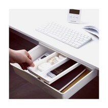 [피피에프] 부착식 책상 밑 히든 서랍 수납 슬라이딩 정리함 중형, 대형, 1개