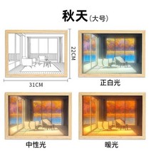LED 액자 인테리어 무드등 캔버스 액자, 18.대형[가을]USB리모콘모델3색조명