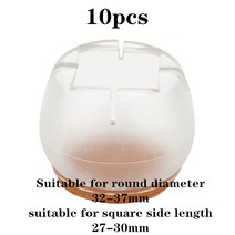 트랙터 의자 부품 10pcs 투명 가구 피트 보호 커버 펠트 패드 고무 미끄럼 테이블 의자 다리 나무 바닥, 07 7