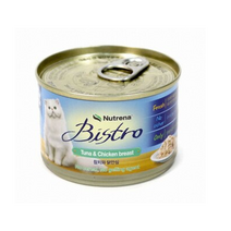 비스트로 고양이용 흰살참치와 닭안심 캔, 생선, 3개입, 160g