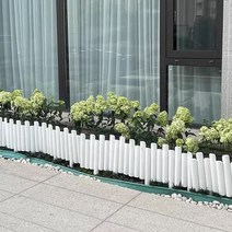 방부목 기둥 데크 목재 탄화 부식 방지 나무 울타리 나무 더미 울타리 야외 흰색 울타리, (4개 플러그 보강) 흰색 2530cm 높이 12